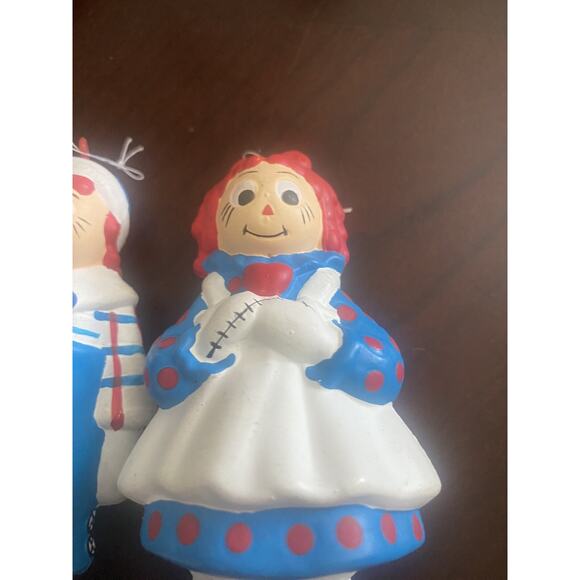 Set of 2 - RAGGEDY ANN & ANDY Christmas Ornaments Macmillan Inc Vintage 1992 - Picture 5 of 6